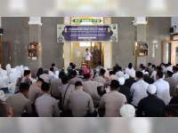 Peringati Maulid Nabi, Polres Bojonegoro Gelar Doa Bersama Pengamanan Pilkades Serentak 2022