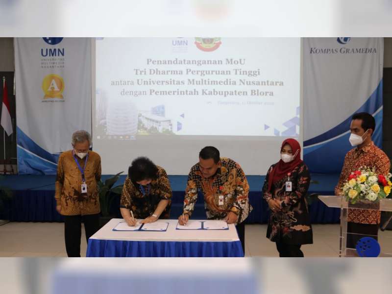 Upaya Tingkatkan SDM, Bupati Blora Tanda Tangani MoU dengan UMN