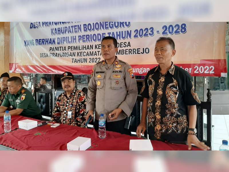 Kapolsek Sumberrejo, Polres Bojonegoro Ajak Semua Calon Ciptakan Pilkades Aman dan Damai