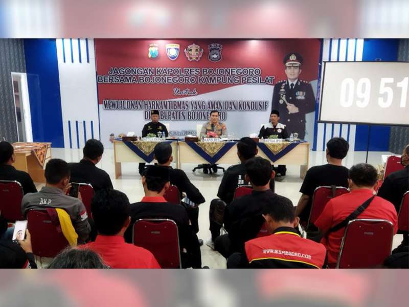 Kapolres Ajak Para Pendekar Silat Bersama-sama Jogo Bojonegoro