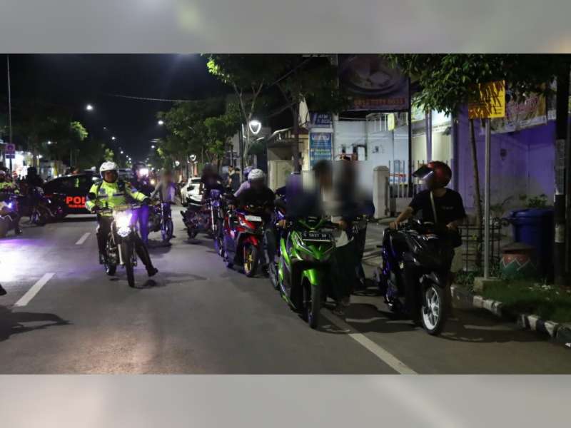Belasan Motor dengan Knalpot Bising di Bojonegoro Diamankan Polisi