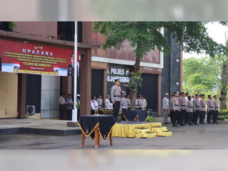 90 Personel Polres Bojonegoro Naik Pangkat Per 1 Januari 2023