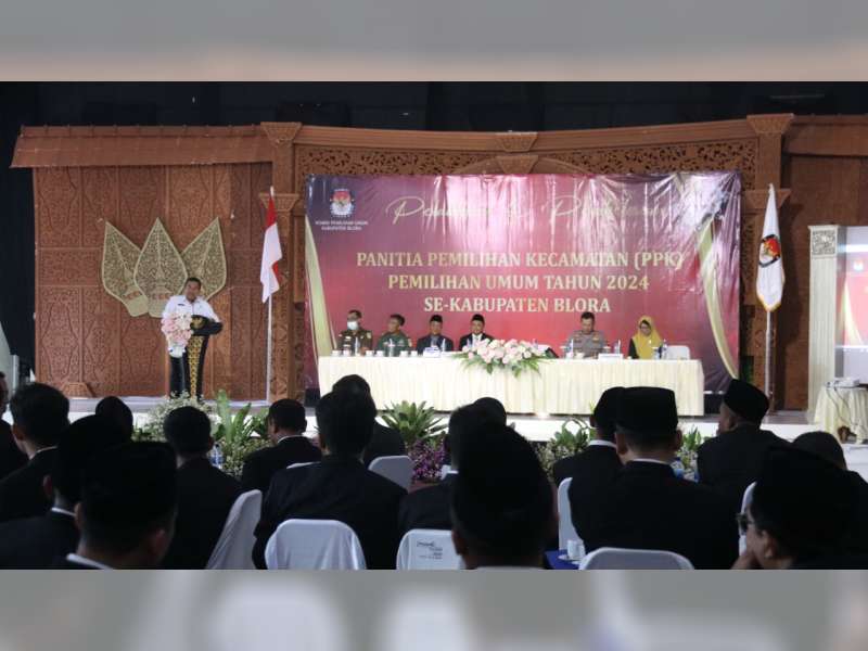 80 Anggota PPK Dilantik, Bupati Minta Pemilu di Blora Berkualitas dan Bermartabat