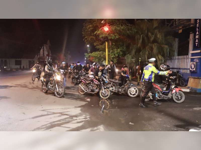 Gunakan Knalpot Brong, Puluhan Motor Diamankan Sat Lantas Polres Bojonegoro