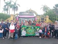 Polres Blora Berangkatkan Satu Bus Balik Mudik Gratis untuk Masyarakat