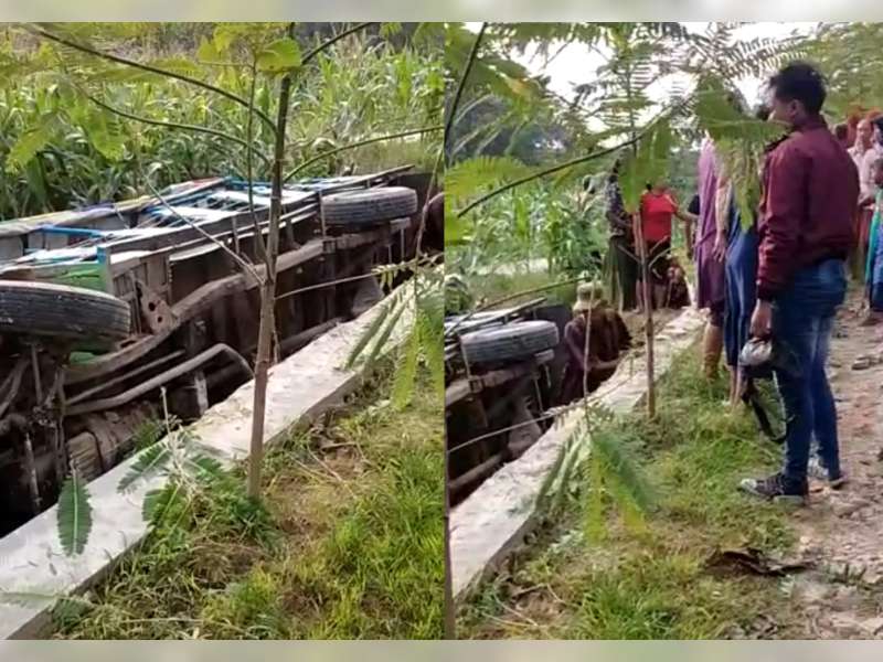 Odong-Odong di Jiken, Blora Terguling di Ladang, 10 Penumpang Terluka