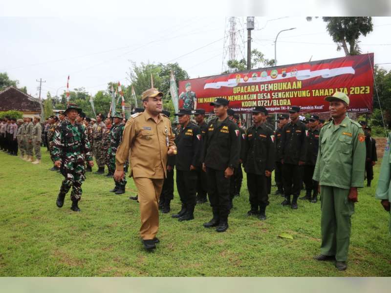 Gotong Royong Bersama Masyarakat, Pelaksanaan TMMD Sengkuyung Tahap I di Desa Tunjungan Dimulai
