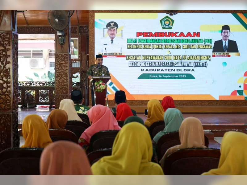 Bupati Arief Ajak Seluruh Guru MTs di Blora Tingkatkan Kualitas Pembelajaran