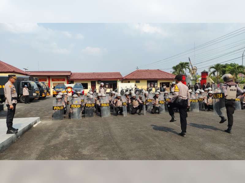 Kapolres Blora Pimpin Apel Power on Hand Hadapi Pemilu 2024