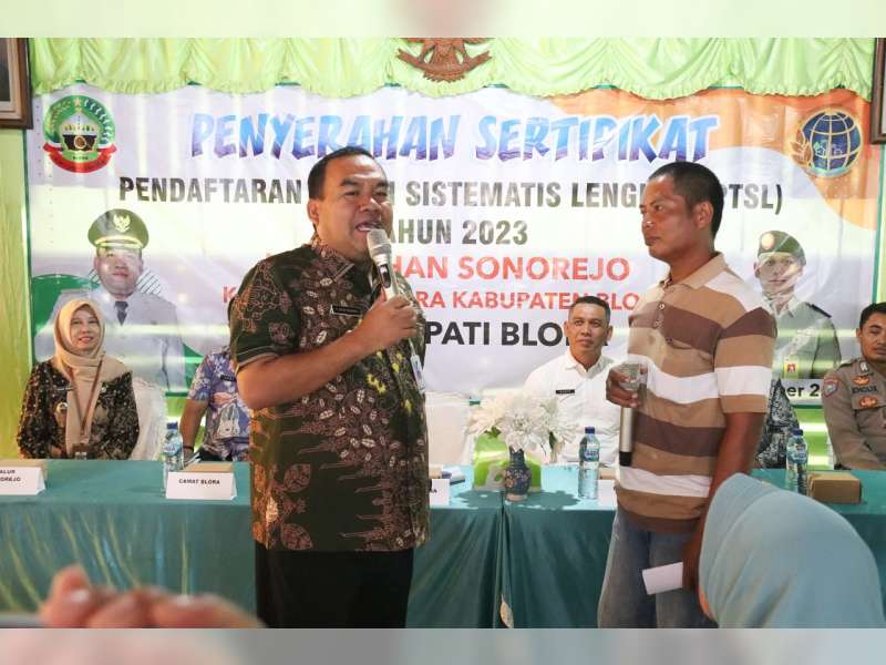 703 Sertifikat Tanah di Kelurahan Sonorejo Selesai Lewat Program PTSL
