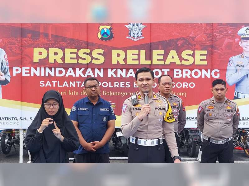 Gunakan Knalpot Brong, Ratusan Kendaraan Diamankan Sat Lantas Polres Bojonegoro