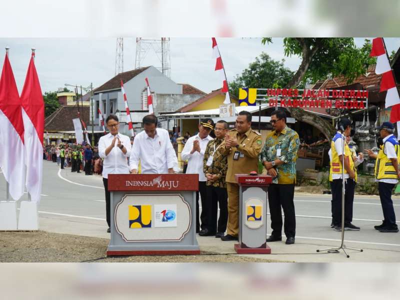 Kunjungan Kerja di Blora, Presiden Jokowi Resmikan 3 Jalan Inpres Daerah