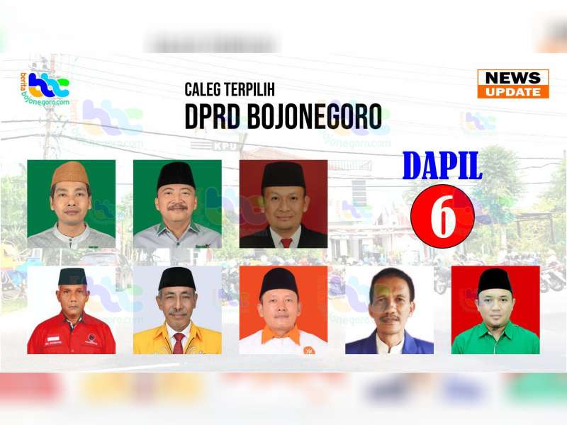 Berikut ini Caleg yang Diperkirakan Lolos Jadi Anggota DPRD Kabupaten Bojonegoro Dapil 6