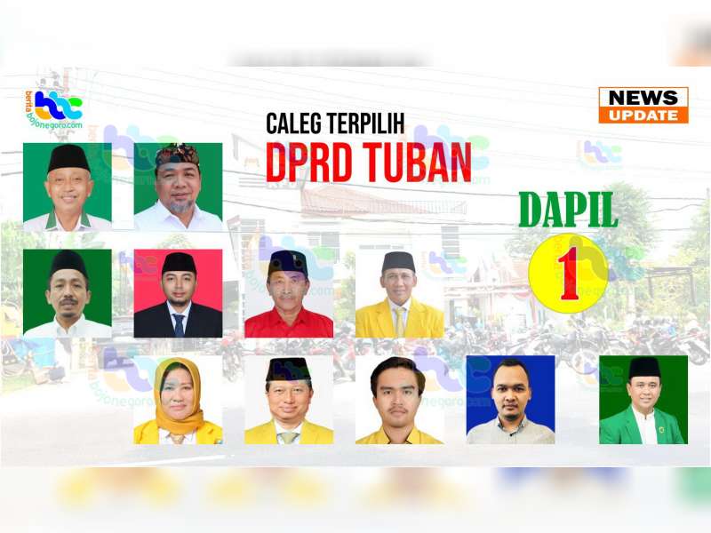Berikut ini Caleg yang Diperkirakan Lolos Jadi Anggota DPRD Kabupaten Tuban Dapil 1