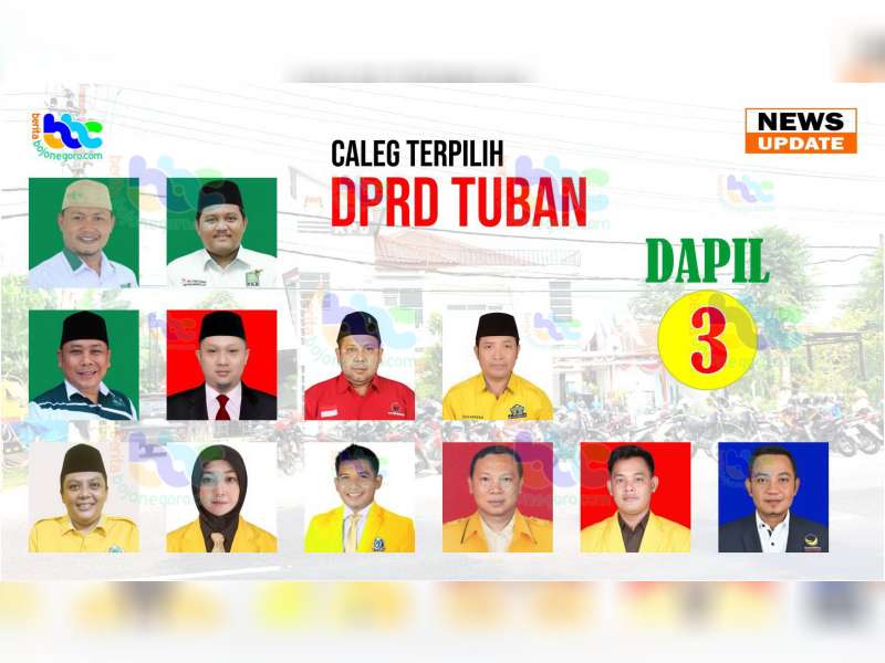 Berikut ini Caleg yang Diperkirakan Lolos Jadi Anggota DPRD Kabupaten Tuban Dapil 3