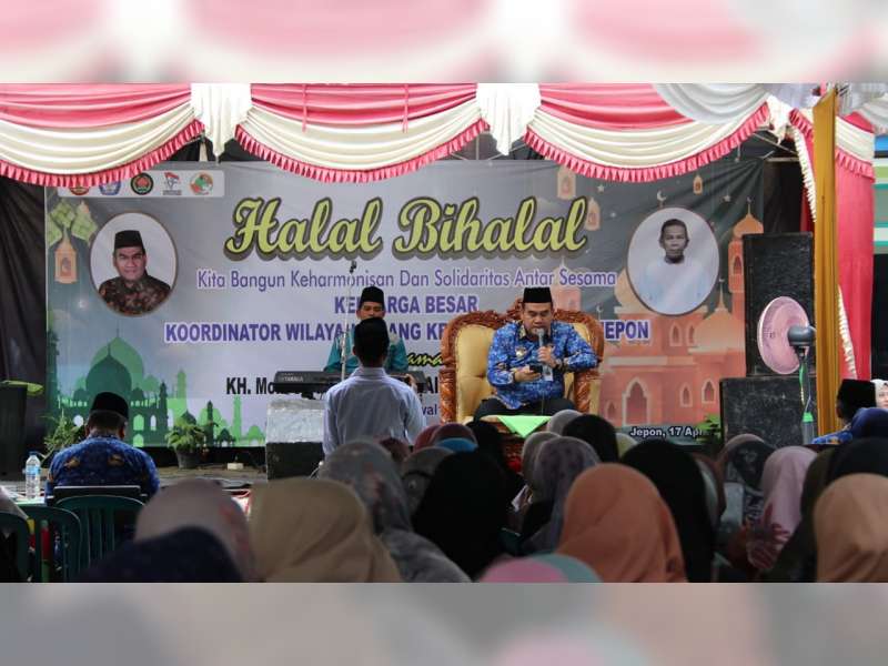 Hadiri Halal Bilahal di Korwil Jepon, Bupati Blora Minta Guru Ikut Atasi Anak Tidak Sekolah