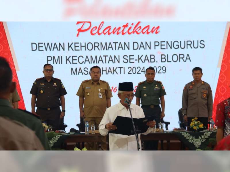 Dewan Kehormatan dan Pengurus PMI Kecamatan se-Kabupaten Blora Periode 2024-2029, Dilantik
