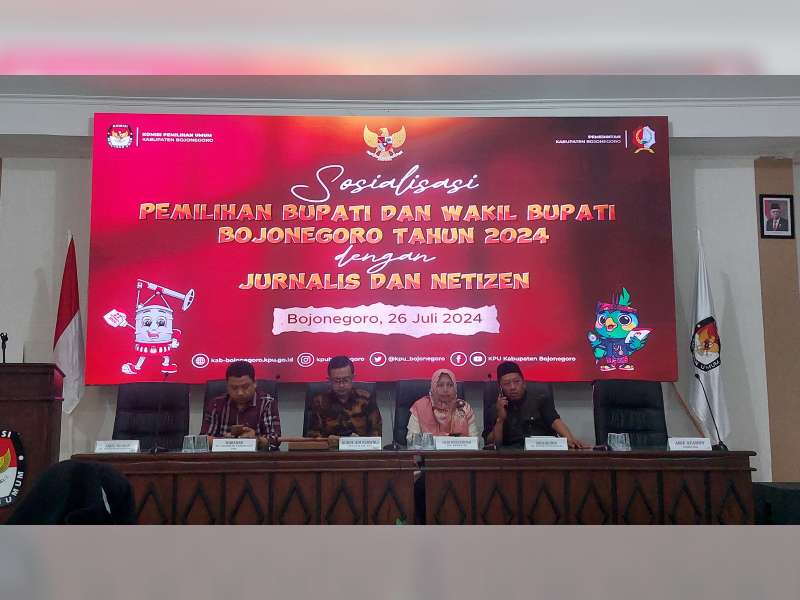 KPU Bojonegoro Gelar Sosialisasi Pemilihan Bupati dan Wakil Bupati pada Awak Media