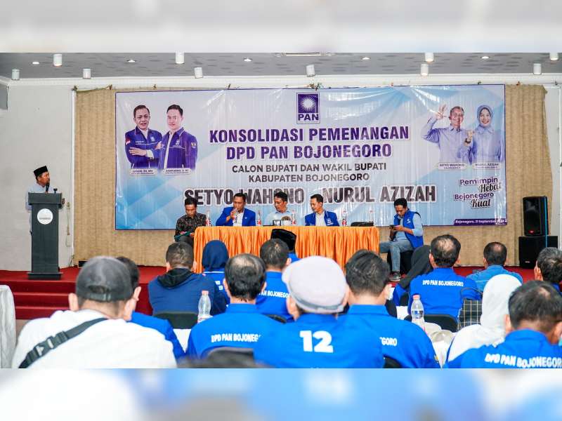 Di Konsolidasi PAN Bojonegoro, Wahono: Dalam 2 Tahun Pemerintahan Persoalan Air Bersih Harus Selesai