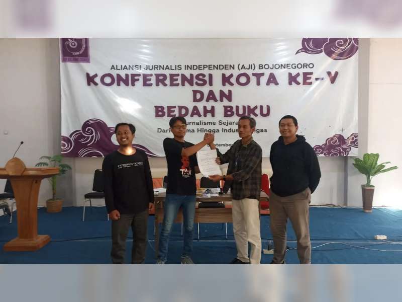 Suaeb dan Bagas Terpilih Nahkodai AJI Bojonegoro Periode 2024-2027
