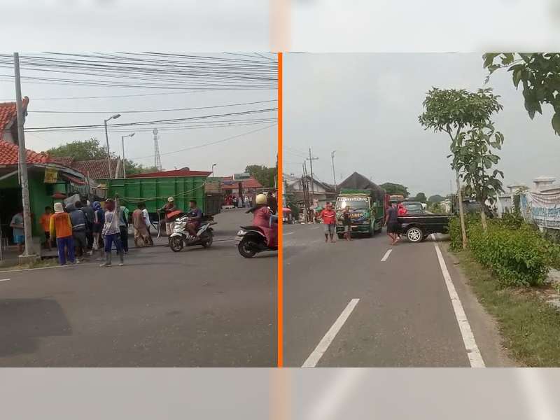 Kecelakaan di Depan SPBU Prayungan, Sumberrejo, Bojonegoro, Seorang Pejalan Kaki Meninggal