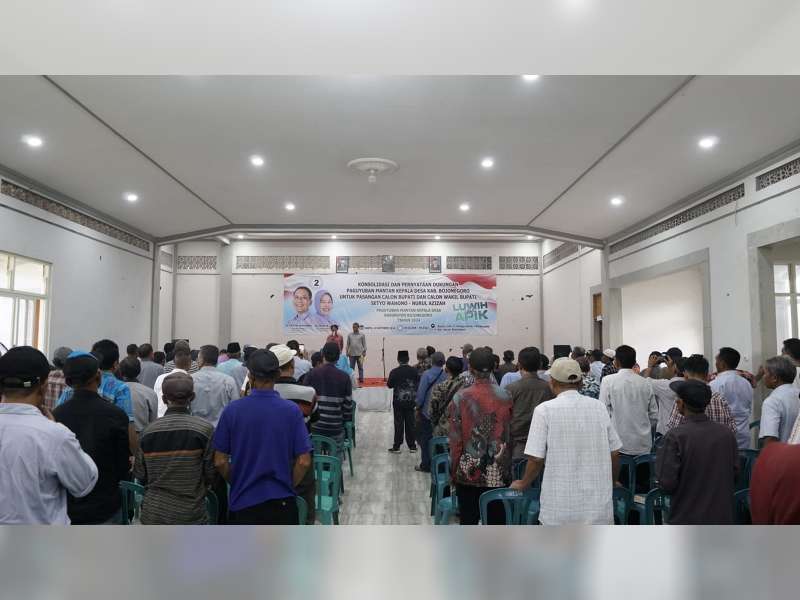 Paguyuban Mantan Kepala Desa di Bojonegoro Dukung Setyo Wahono-Nurul Azizah di Pilkada 2024