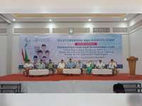 Cabup-Cawabup Setyo Wahono-Nurul Azizah Hadiri Peringatan Hari Santri di PCNU Bojonegoro