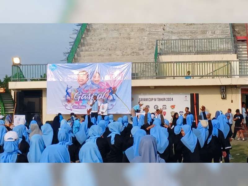 Calon Bupati Bojonegoro Nomor Urut 02, Setyo Wahono Senam Bareng Ribuan Warga Gayam