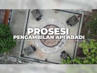 Prosesi Pengambilan Api Abadi Peringatan Hari Jadi Bojonegoro Ke-347