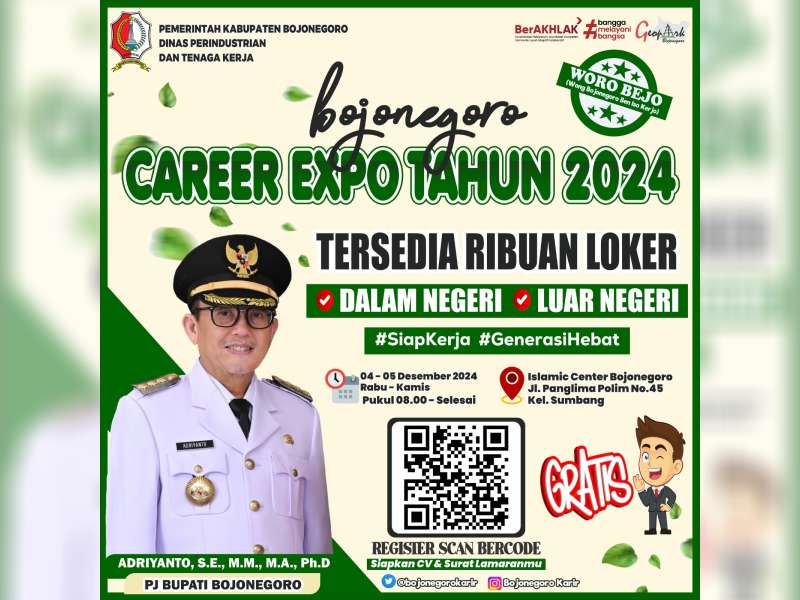 Tekan Angka Pengangguran, Pemkab Bojonegoro Buka Ribuan Lowongan Kerja Melalui Job Fair 2024