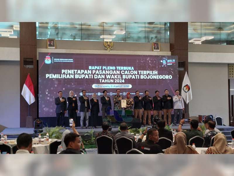 KPU Tetapkan Setyo Wahono-Nurul Azizah jadi Bupati-Wakil Bupati Bojonegoro