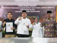 KPU Tetapkan Arief Rohman-Sri Setyorini jadi Pemenang Pilkada Blora 2024