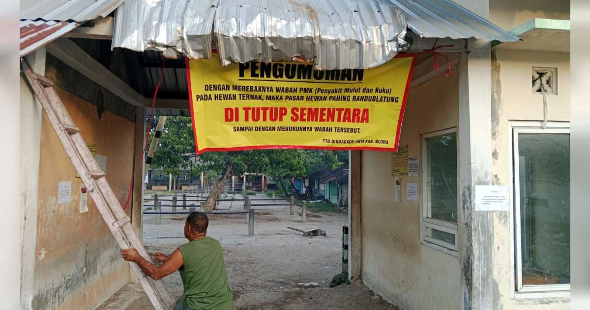 Dampak Merebaknya Wabah PMK, 2 Pasar Hewan di Blora di Tutup Dua Pekan