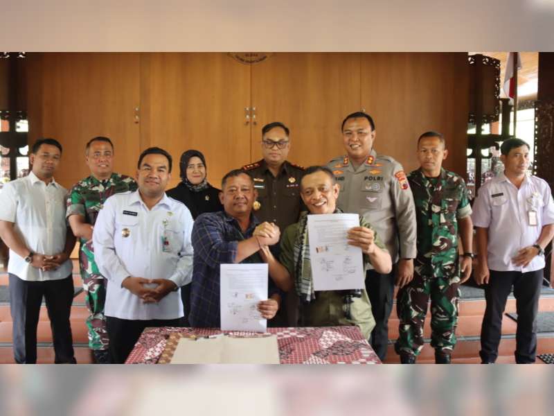 Disaksikan Forkopimda, Ketua Ormas PP dan GRIB Blora Sepakat Berdamai