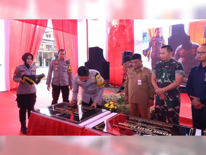 Kapolres Bojonegoro Resmikan 4 Gedung Baru Polsek dan Satu Pos Penjagaan Sat Lantas