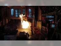 Semburan Api Muncul dari Pipa Sumur Bor di Desa Klepek, Sukosewu, Bojonegoro