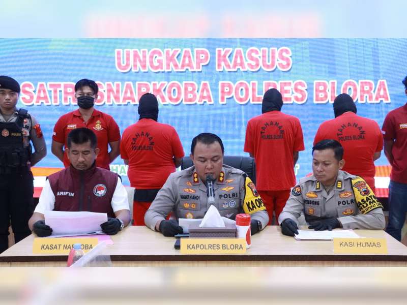 Polres Blora Gagalkan Peredaran 100 Gram Sabu
