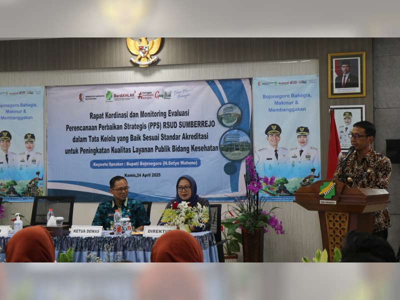 Bupati Bojonegoro Hadiri Rapat Koordinasi Peningkatan Mutu Layanan RSUD Sumberrejo