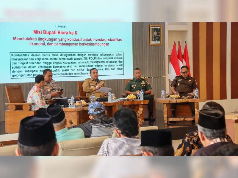 Wujudkan Ketertiban dan Keamanan, Ratusan Ormas di Blora Sepakat Deklarasi Damai