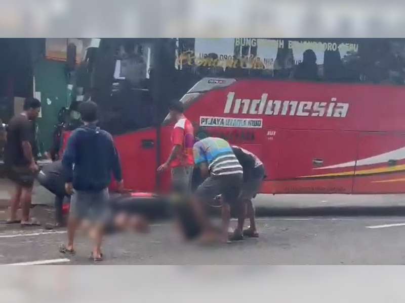 Tertabrak Bus Jaya Utama, 2 Orang Pengendara Motor di Baureno, Bojonegoro Luka-Luka