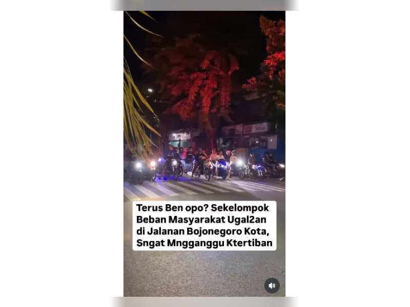 Aksi Konvoi Motor Sejumlah Pemuda di Bojonegoro Ramai di Media Sosial