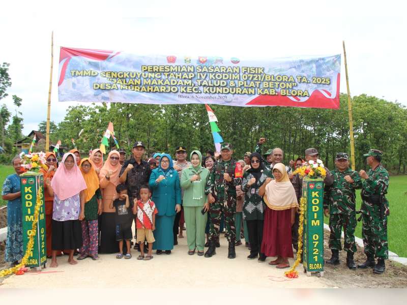 Dandim Blora Resmi Tutup TMMD di Desa Muraharjo