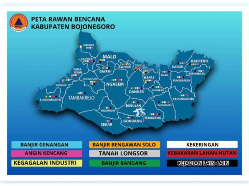 BPBD Bojonegoro Petakan Kawasan Rawan Bencana