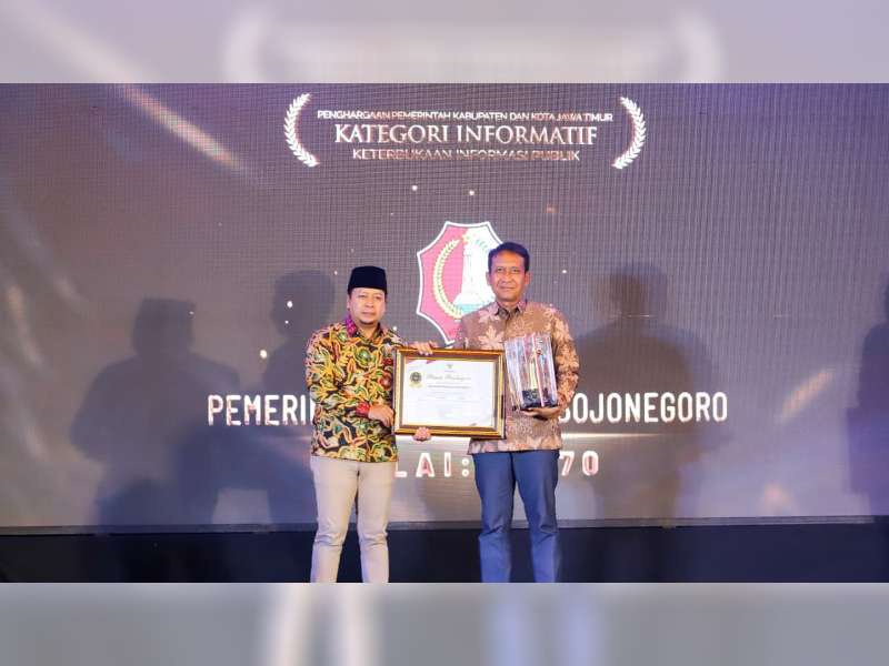Pemkab Bojonegoro Raih Penghargaan Keterbukaan Informasi Awards Jawa Timur 2025