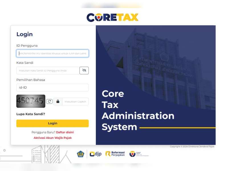 Pelaporan SPT Tahunan 2025 Wajib Lewat Coretax, DJP Imbau Aktivasi Akun Segera