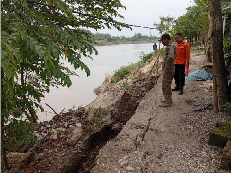 Longsor Bantaran Sungai Bengawan Solo, Tujuh Rumah Warga Sarirejo Rawan Ambruk