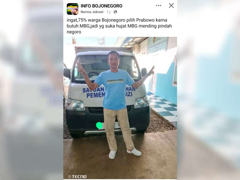 Viral! Unggahan Medsos di Bojonegoro Ini Minta Pengkritik Program MBG Pindah Negara