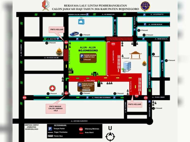 Pemkab Bojonegoro Terapkan Rekayasa Lalu Lintas Selama Dua Hari Pemberangkatan Haji