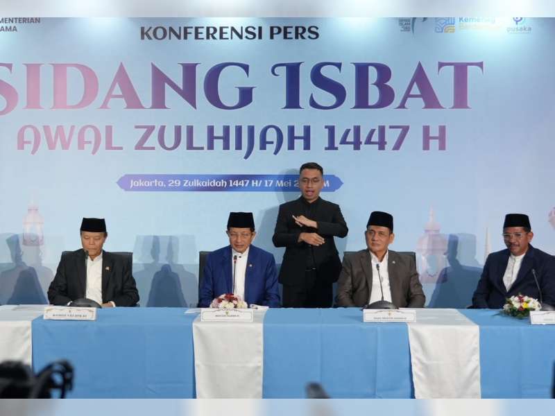 Kemenag Tetapkan Awal Dzulhijah 1447 H Jatuh pada 18 Mei 2026,  Iduladha  27 Mei