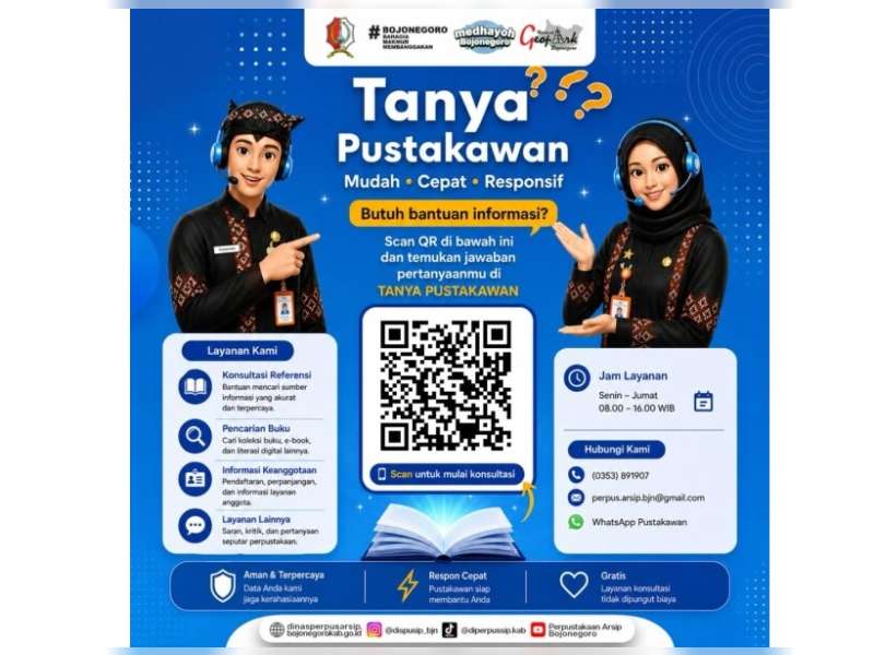 Permudah Layanan Literasi, Dispusip Bojonegoro Luncurkan Program Tanya Pustakawan